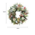 thumbnail image 3 of Harpi Spring Wreaths for Front Door Clearance, Greenery Summer Wreath, Wreath Heliosphere Living Room Decoration Door Hanging Imitation Maple Leaf Foam Berry Wreath, 3 of 6