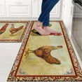 thumbnail image 2 of Rooster Kitchen Rug, Kitchen Mat Set of 2, Farmhouse Decor for The Kitchen Mats Cushioned Anti Fatigue 2 Piece Set and Chicken Kitchen Mat for Home Kitchen Decor or Office 17"x30"+17"x47", 2 of 6