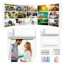 GJX 57mm Portable Bluetooth Thermal Printer for Android & iOS, Inkless Photo, Label, & Message Printing on-the-Go with High-Quality 200dpi Resolution, Long-Lasting Battery