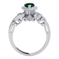 thumbnail image 2 of AoneJewelry 1.00 Carat Pear Shape Emerald Diamond Ring In 10K Solid White & Yellow Gold, 2 of 4