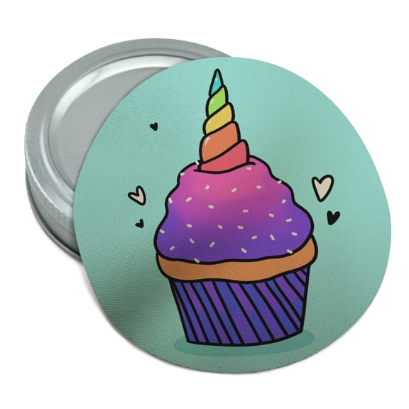 Unicorn Cupcake with Sprinkles Rainbow Round Rubber Non-Slip Jar Gripper Lid Opener