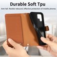 thumbnail image 4 of Mantto Zipper Wallet for Samsung Galaxy S24 Plus,Durable PU Leather Heart Pattern Magnetic Clasp Folio RFID Blocking Credit Card Slots Flip Kickstand Shockproof Purse Phone Case with Wrist Strap,Brown, 4 of 9