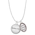 thumbnail image 1 of Delight Jewelry Silvertone Domed Matthew 17:20 Best Mom Ever Charm Necklace, 1 of 4