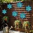 thumbnail image 6 of Multi Color Daisy Design Metal Wall Decor for Garden Courtyard, Easy Hang Decoration for Indoor and Outdoor Spaces, Rustic Style Home and Patio Accent Piece, 6 of 6