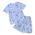 thumbnail image 4 of JUMEYU Holiday Pajamas for Kids Big Boys Pajamas 2-Piece Fun Short Sleeve PJ Set Kid Cozy Sleepwear Size 6-7 (Light Blue,6-7 Years), 4 of 4