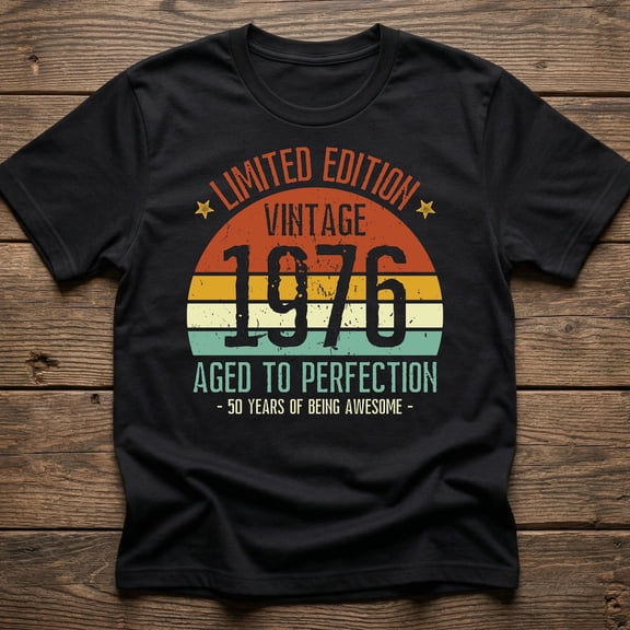 Vintage 1976 50th Birthday 50 Year Old Fifty Bday Present T-Shirt