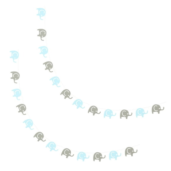 2 Sets Baby Shower Decorations Elephant Theme Hanging Banner Baby Shower Party Decors Infant Birthday Banner Party Supplies Baby Shower Hanging Decor