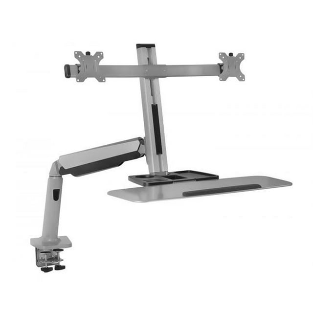 Mount-It MI-7904 Convertisseur de Bureau Debout avec Clavier Réglable en Hauteur et Bras de Moniteur de Contrepoids