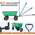thumbnail image 5 of 55L Folding Poly Garden Dump Carts And Wagons with Wheels,10 inches Tire Dump Truck,300 lbs Capacity Green, 5 of 11