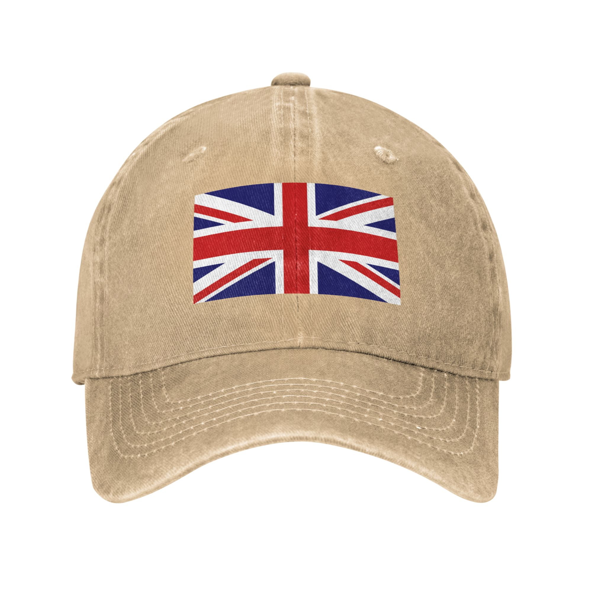 DouZhe Adjustable Washed Cotton Baseball Cap Union Jack British Flag