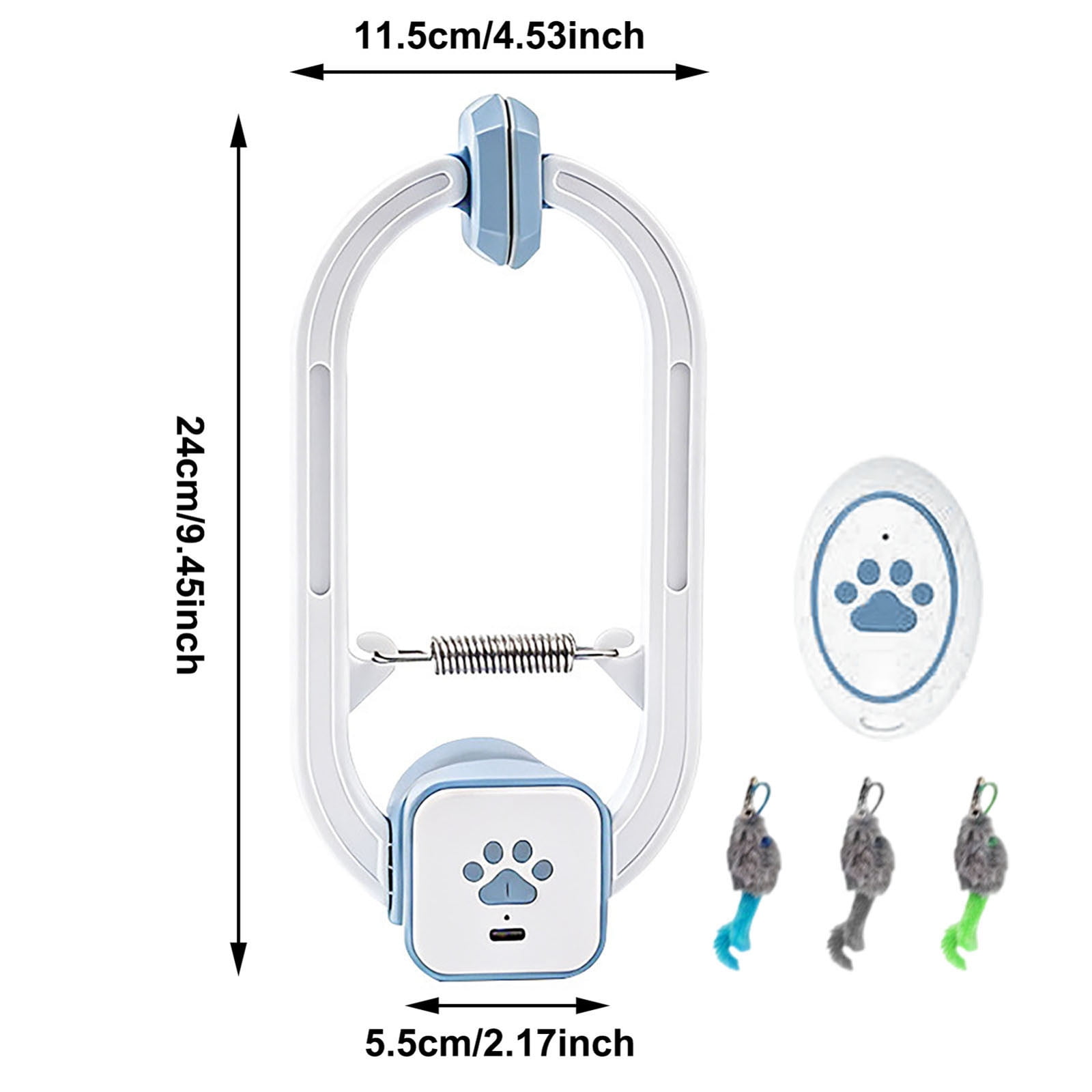 Automatic Door-Mounted Cat Teaser with Remote Control - Interactive Hanging Cat Toy for Indoor Cats to Play Alone or with Owner