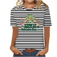 thumbnail image 1 of Camisetas Casuales de Mujer Nueva Moda Impresa Cuello Tripulado Manga Corta, Top Ligero para Diario Y Fiesta, 1 of 4