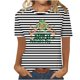 thumbnail image 1 of Camisetas Casuales de Mujer Nueva Moda Impresa Cuello Tripulado Manga Corta, Top Ligero para Diario Y Fiesta, 1 of 4