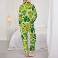 thumbnail image 3 of Pajama Sets for Women 2 Pcs, Zongzi Button Down Long Sleeve Sleepwear Lounge PJ Sets, 3 of 6