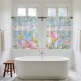 thumbnail image 4 of Easter Eggs Kitchen Curtains 45 Inch Length, Spring Daisy Eucalyptus Leaves Light Blue Wood Tiers Curtains for Bathroom Bedroom Cafe, Light Filtering Small Window Treatment Drapes 2 Panels 42"Wx45"L, 4 of 8