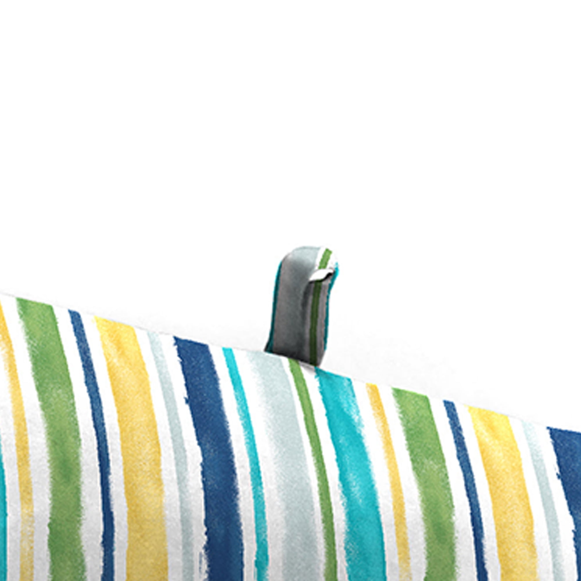 Jordan Manufacturing 72" x 21" Italian Skyway Multicolor Stripe Rectangular Outdoor Chaise Lounge Cushion with Ties and Hanger Loop