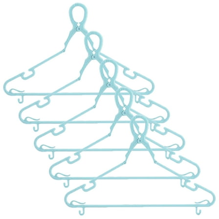 PAMINGONO Heavy Duty Hangers for Coats Light Green Plastic 5Pcs 14.8x8.9in