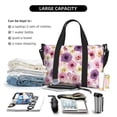 thumbnail image 4 of Travel Duffle Bag pink purple flowers Travel Tote Bags Carry on Luggage Waterproof Weekender Bags with Top Handle Adjustable Shoulde Strap for Travel Gym, 4 of 5