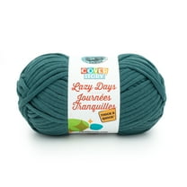 Lion Brand Yarn Cover Story Lazy Days Thick & Quick Mallard Super Bulky Polyester Green Yarn 1 Skein