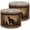Color 1, variant on Hunting Linen Drum Cabin Lampshades Footprints Farmhouse Cabin Country Wolf Moon 13"x13"x10" Light Shade for Table Lamps Floor Lamp Shades Cabin Lampshade Replacement Assembly Required