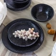 thumbnail image 6 of Gibson Home Yoko 12 Piece Round Melamine Dinnerware Set in Black, 6 of 6