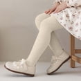 thumbnail image 2 of StSilkitty Knit Tights for Girls Solid Color High Waisted Stretch Casual Under Dress Pants Lightweight Soft Comfy Leggings, 2 of 7