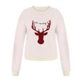 thumbnail image 4 of Sweatshirts Courts Imprimés à Manches Longues pour Femmes, Décontractés, de Noël, 4 of 4