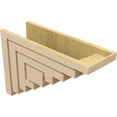 thumbnail image 5 of 9"W x 27"D x 18"H Classic Landon Rough Cedar Woodgrain TimberThane Corbel, Primed Tan, 5 of 6
