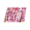thumbnail image 3 of Charter Club Women's Linen Blend Embroidered Neck Printed Tunic Pink Size Medium, 3 of 3