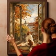 thumbnail image 6 of Dog Sitting Window Poster Art, English Toy Spaniel Colorful Dog Decor Wall Art Painting for Children's room Bedroom Living room Decor Ready to Hang, 6 of 6
