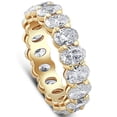 thumbnail image 3 of Pompeii 6 Ct TW Oval Cut Moissanite Eternity Ring 14k Yellow Gold Womens Wedding Band (,), 3 of 5