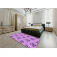 thumbnail image 4 of Ahgly Company Indoor Square Patterned Violet Purple Area Rugs, 3' Square, 4 of 6