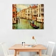 thumbnail image 2 of PIKWEEK  Venice Wall Art Vintage Italy City Picture Art Print Stretched Framed Ready to Hang Home Office Living Wall Decor 16x12in, 2 of 4