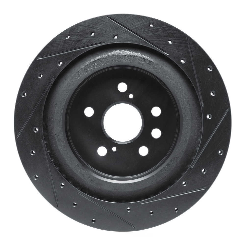 Dynamic Friction Company 633-75065L DFC Brake Rotor - Drilled And Slotted - Black