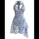 thumbnail image 2 of Vestido Bohemio con Estampado Floral, Sin Mangas, Espalda Descubierta, Escote en V Profundo, Volantes y Espalda Descubierta Azul M, 2 of 9