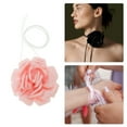 thumbnail image 3 of Unique Bargains 1 Pc Adjustable Choker Necklace Flower Delicate Floral Wristband for Women Pink, 3 of 6