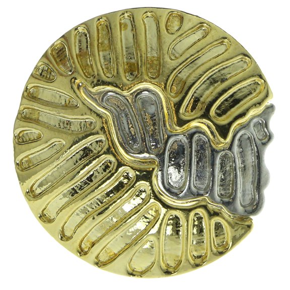 Gold-Tone & Silver-Tone Colored Metal Brooch-Pin