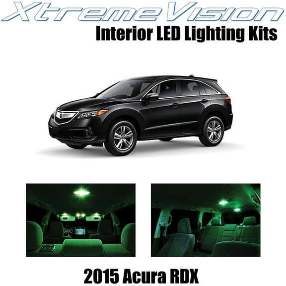 XtremeVision Interior LED for Acura RDX 2015  12 pcs Green Interior LED Kit   Installation Tool