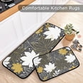 thumbnail image 5 of SKYSONIC Gloden Fall Leaves Kitchen Rugs Set of 2, Abstract Maple Leaf Floor Runner Area Rug Washable Carpet Mat Perfect for Living Room Bedroom Entryway, 5 of 7