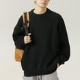 thumbnail image 2 of Dgankt Sweaters for Men Winter Thick Casual Fashion Solid Color Long Sleeved Round Neck Sweater,Size M-2XL, 2 of 4
