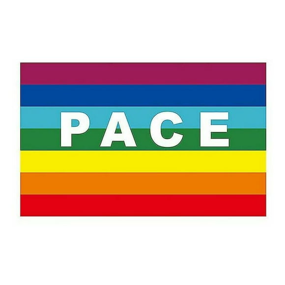 Outdoor Rainbow Peace Flag, Weatherproof Polyester, Rainbow Peace Letters Flag, Outdoor Banner Flag