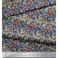 thumbnail image 2 of Soimoi Velvet Fabric Geometric Mosaic Fabric Prints By Yard 58 Inch Wide, 2 of 3
