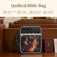 thumbnail image 7 of Xixirimido Bible Cover, Bible Carrying Book Case for Women Men, Multi-pocket Protective Church Organizer Bag with Handle Christian Gift, Black Wolf Fire, 7 of 7