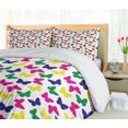 thumbnail image 5 of Ambesonne Modern Duvet Cover Set, Romantic Butterfly, 2-Calking, Dark Blue Yellow, 5 of 7