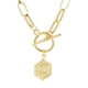 thumbnail image 1 of Fiudx Collar con Colgante Hexagonal, Cadena de Oro En Capas, Chapado En Oro de 14 Quilates, Ideal para Usar con Tus Iniciales, Regalo para Cumpleaños, Graduaciones y Aniversarios, Accesorio de Moda p, 1 of 2
