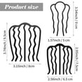 thumbnail image 3 of 6 PCS Hair Fork Clip Hair Side Combs U Shaped Messy Updo Bun Hair Pin Teeth Pins Stick Vintage Meatball Hair Styling Tool Accessories for Women Girls, 3 of 5