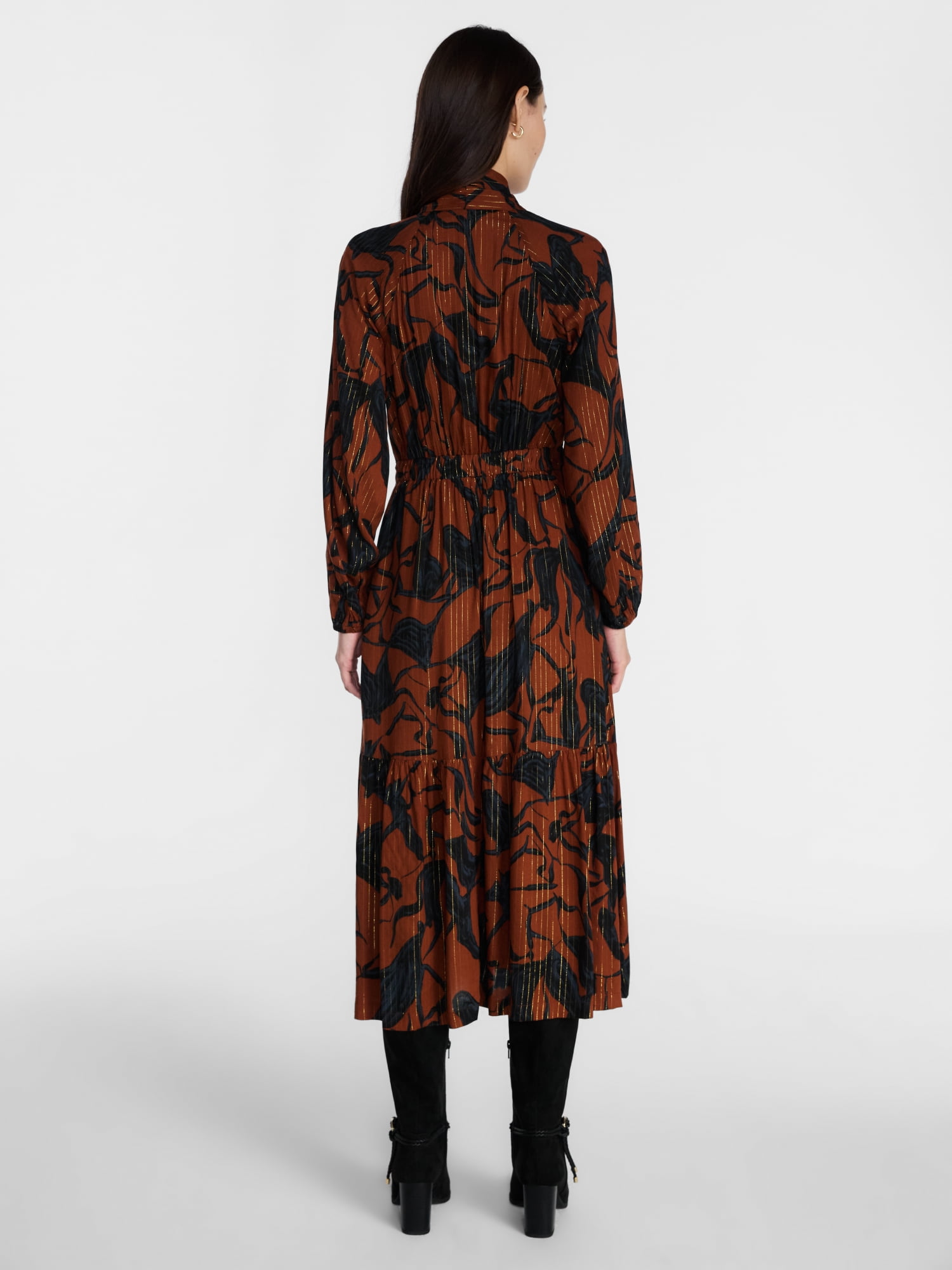 Scenario Women's and Women's Plus Flowy Midi Dress, Sizes XS-4X
