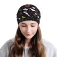 thumbnail image 6 of Disketp Colorful Geometry Slouchy Beanie Hip-Hop Soft Lightweight Running Beanie Adult Hats Chemo Cap for Men Women, 6 of 8