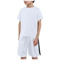 thumbnail image 2 of Toddler Boys Clothes Summer Kids Unisex Cotton Crew Neck Print Sleeveless Training 0 6 12 18 24 Months 2T 3T For And Girls Boy Sweat Outfit 2 Piece, 2 of 7