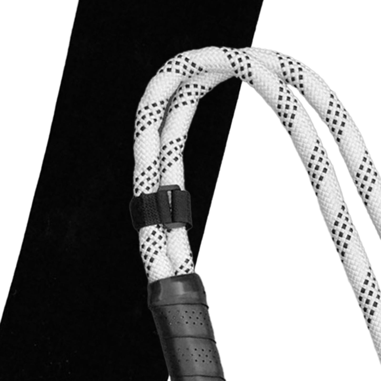GARENDE Tennis Swing Rope Comfortable Grip Tempo Auxiliary Tool Tennis Serve Trainer white
